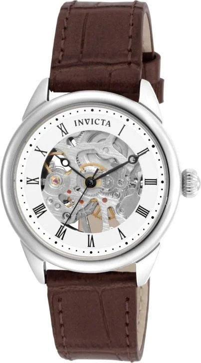 Montre Femme Invicta Specialty 17196 mécanique bracelet brun en cuir