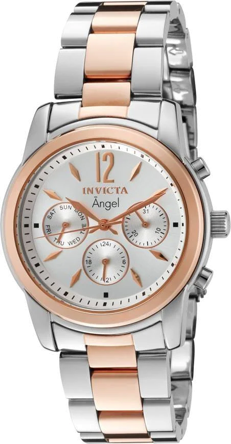 Montre Femme Invicta Angel 11736 Bracelet doré rose et argenté