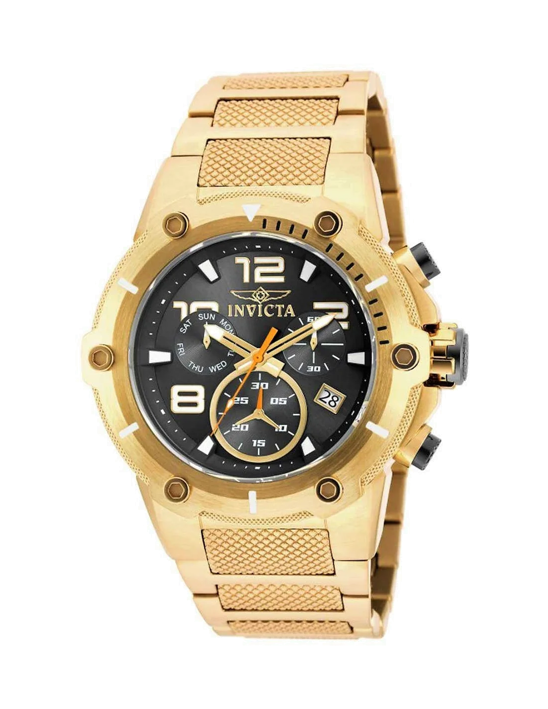 Montre Homme Invicta Speedway 19530 en Or et Acier