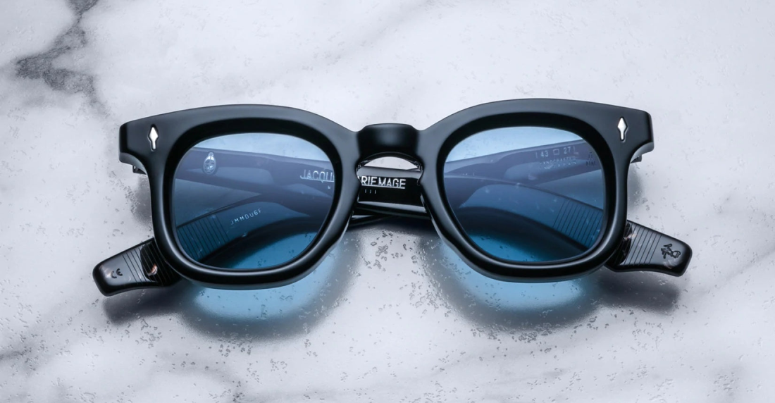 Lunettes de Soleil Jacques Marie Mage Devaux Maquina en acétate - Noir vue 3