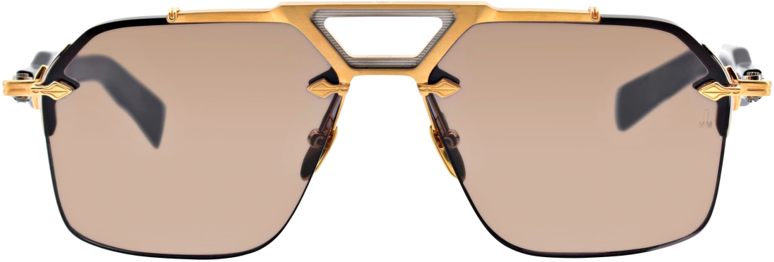 Lunettes de Soleil Jacques Marie Mage Silvertone en aluminum magnesium - Havana vue 2