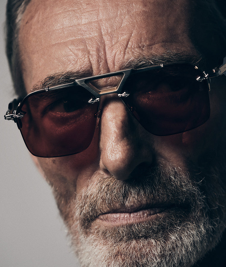 Lunettes de Soleil Jacques Marie Mage Silvertone en aluminum magnesium - Havana vue 3