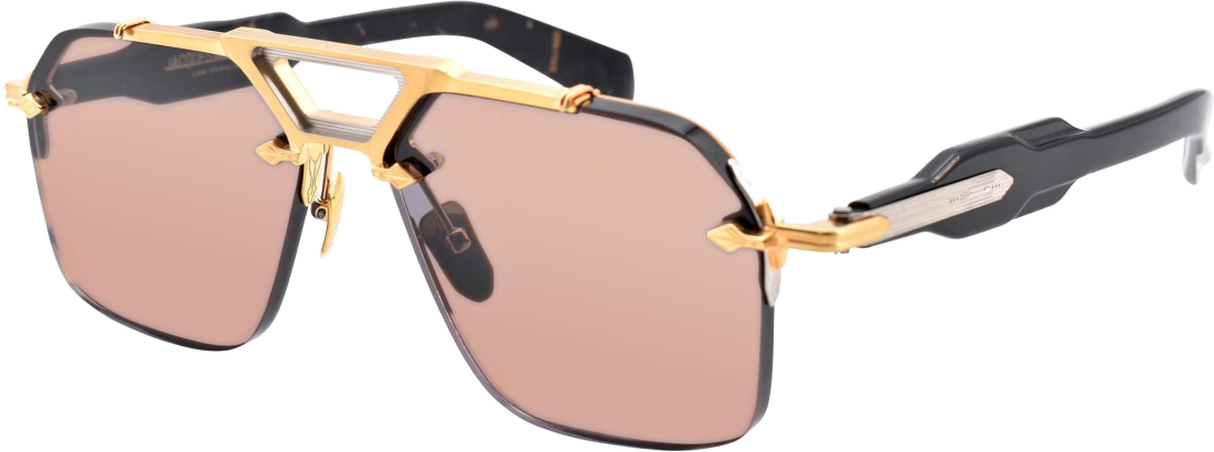 Lunettes de Soleil Jacques Marie Mage Silvertone en aluminum magnesium - Havana vue 4