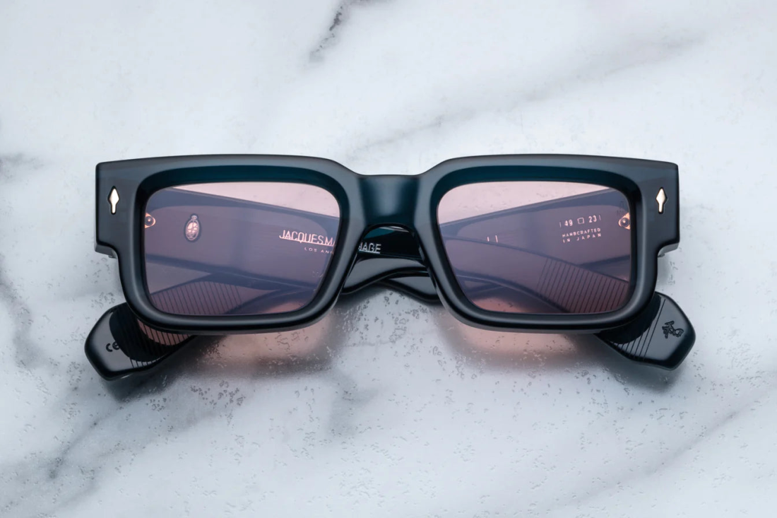 Lunettes de soleil Jacques Marie Mage ASCARI en acétate - Rose vue 2