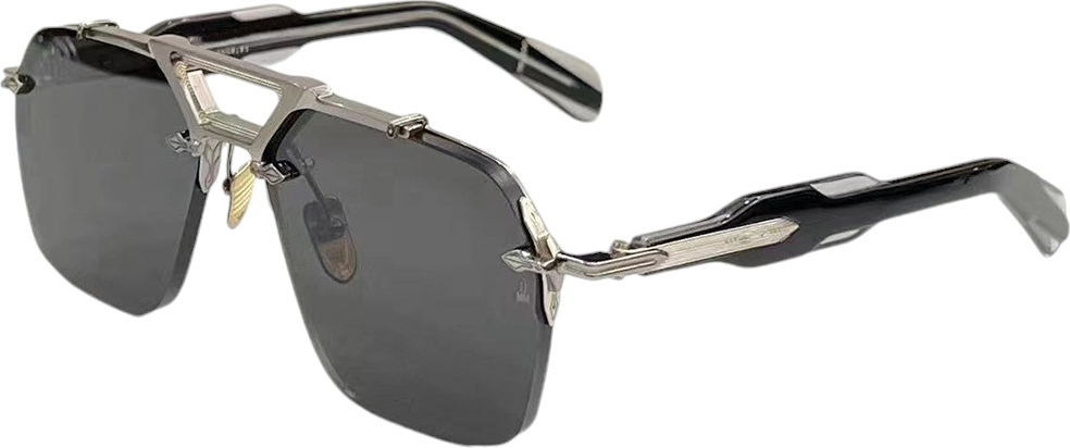 Lunettes de Soleil Jacques Marie Mage Silvertone aviator silver en aluminum magnesium - Argent vue 2