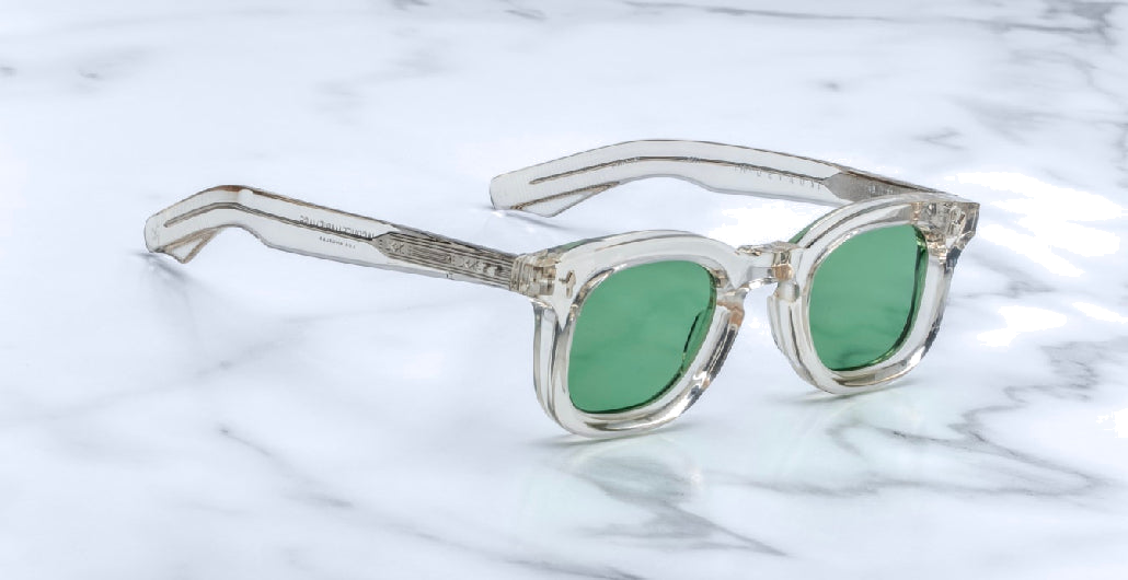 Lunettes de Soleil Jacques Marie Mage Silvertone - Monture Aviator Jaune et Noir en Alliage Aluminium-Magnésium - Homme vue 5