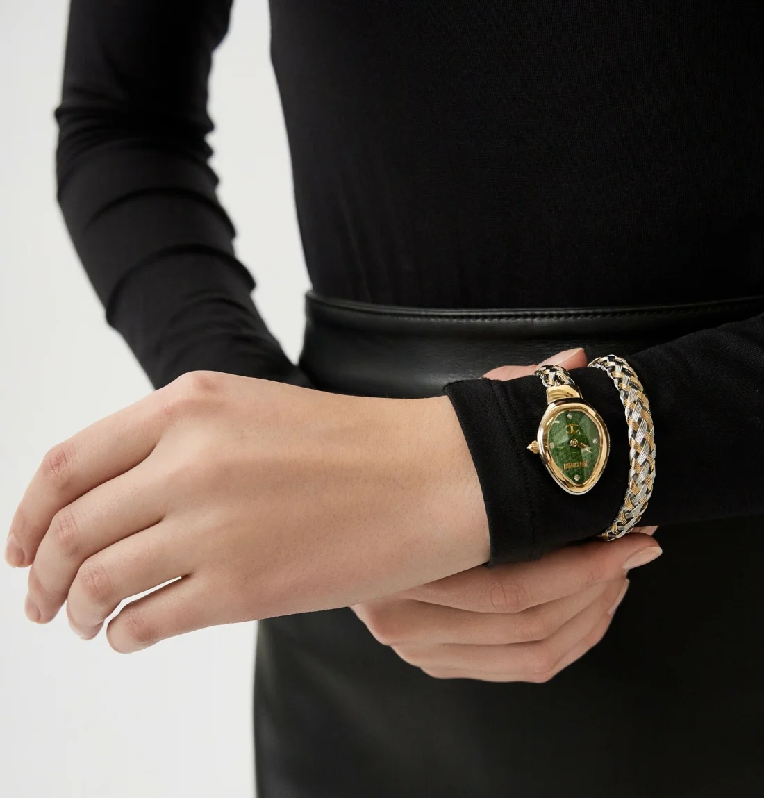 Montre Femme Just Cavalli JC1L264M0065 - Cadran Vert & Bracelet Acier Bicolore Argent/Or Rose vue 4