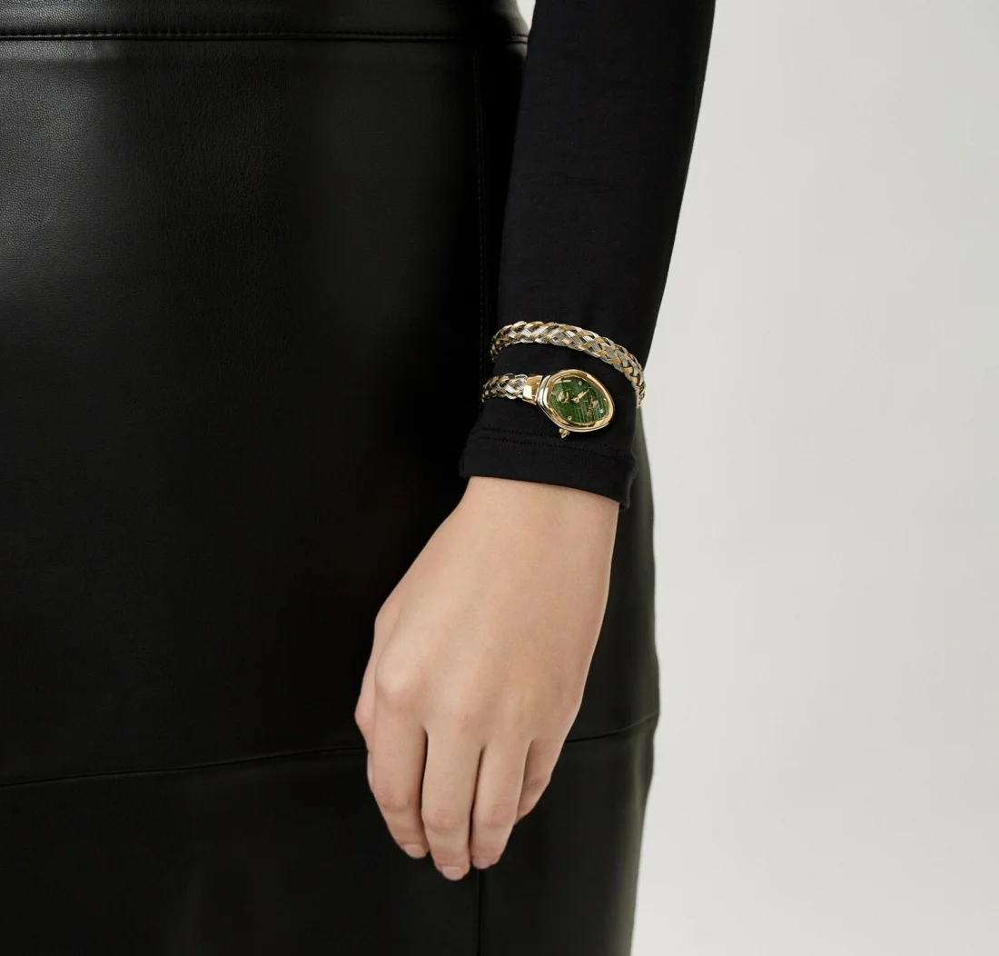 Montre Femme Just Cavalli JC1L264M0065 - Cadran Vert & Bracelet Acier Bicolore Argent/Or Rose vue 5