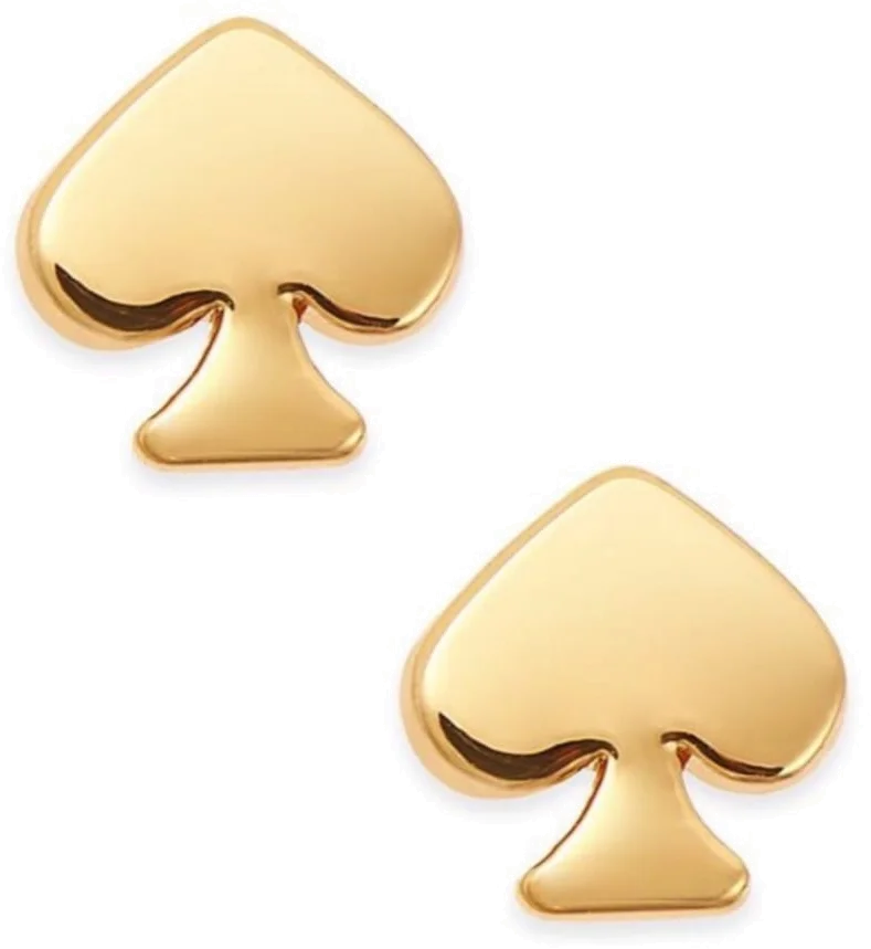 Boucles d'oreilles pour femme Kate Spade ace en acier doré or jaune - Réf. 106675