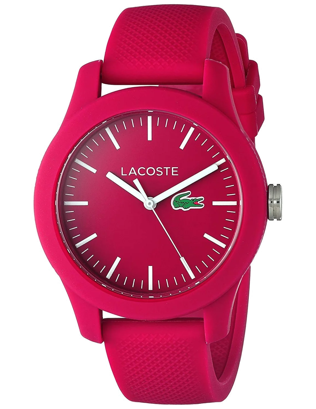 Montre Lacoste Poloshirt 2000957 pour Femme, Cadran Fuchsia et Bracelet Silicone Rose vue 2
