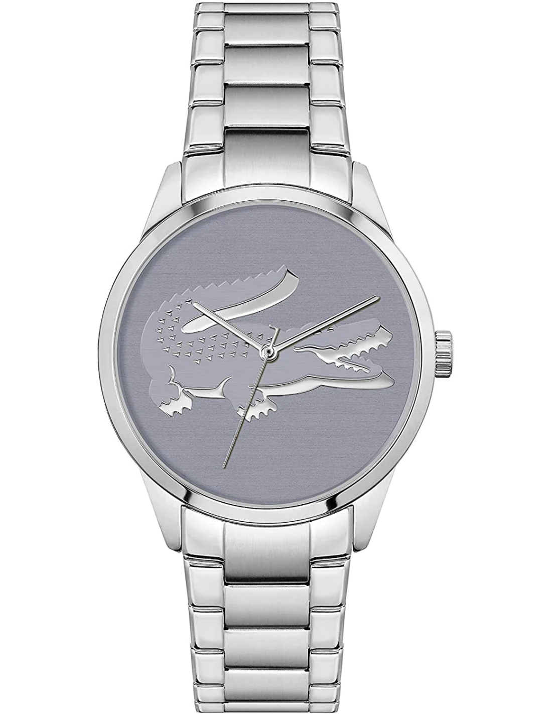 Montre Lacoste LadyCroc 2001174 pour Femme, Cadran Gris et Bracelet Acier Inoxydable Argent