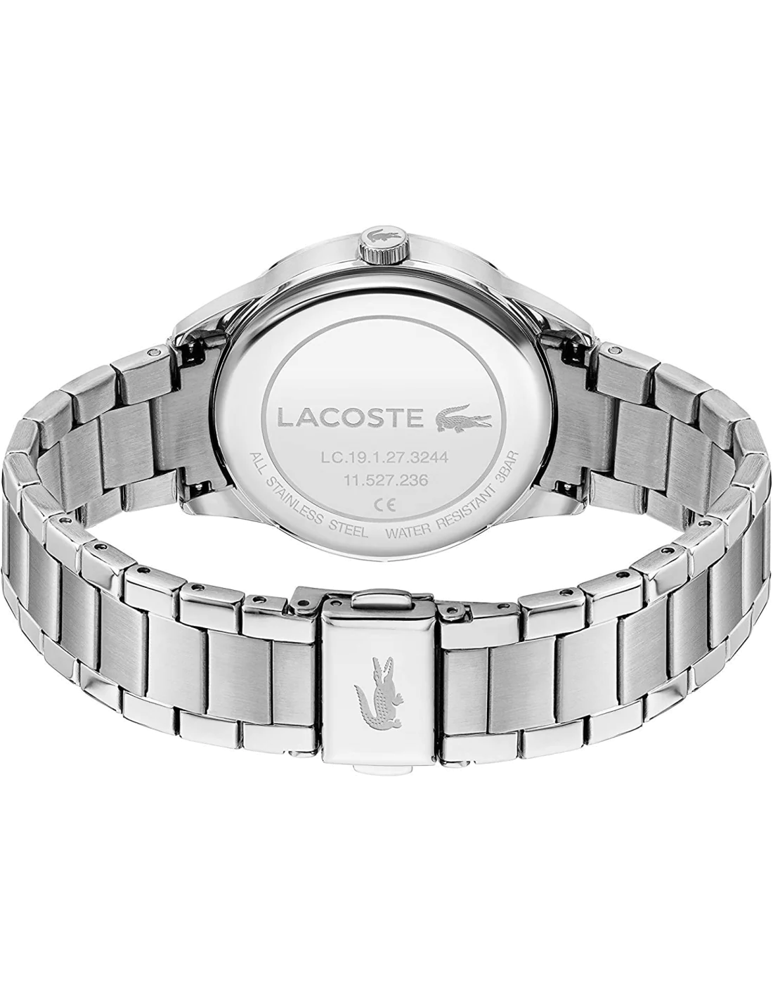 Montre Lacoste LadyCroc 2001174 pour Femme, Cadran Gris et Bracelet Acier Inoxydable Argent vue 2