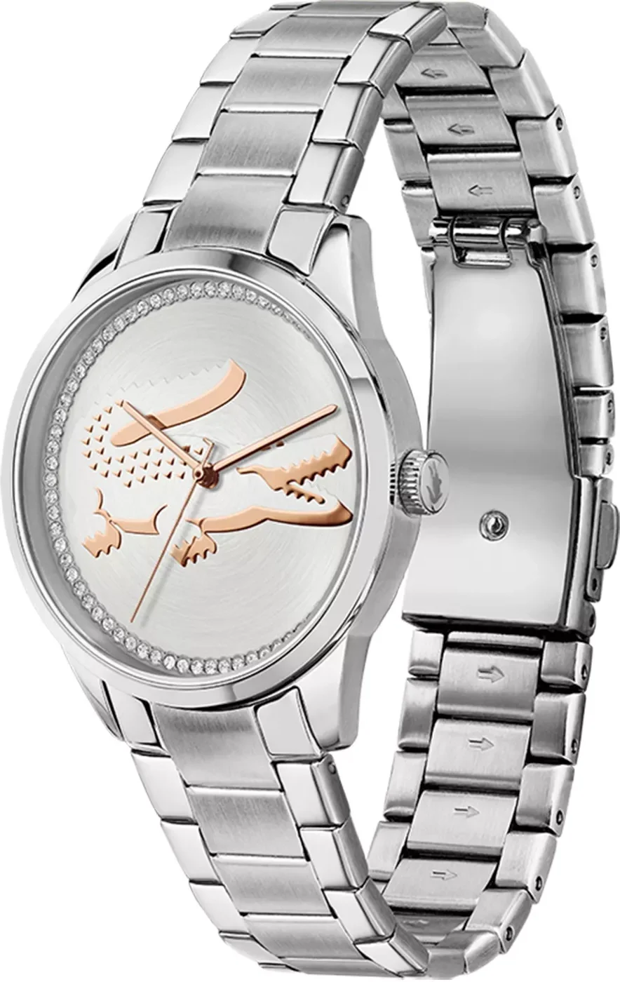 Montre Femme Lacoste Ladycroc 2001189 en Acier Argenté Cadran Strass vue 2
