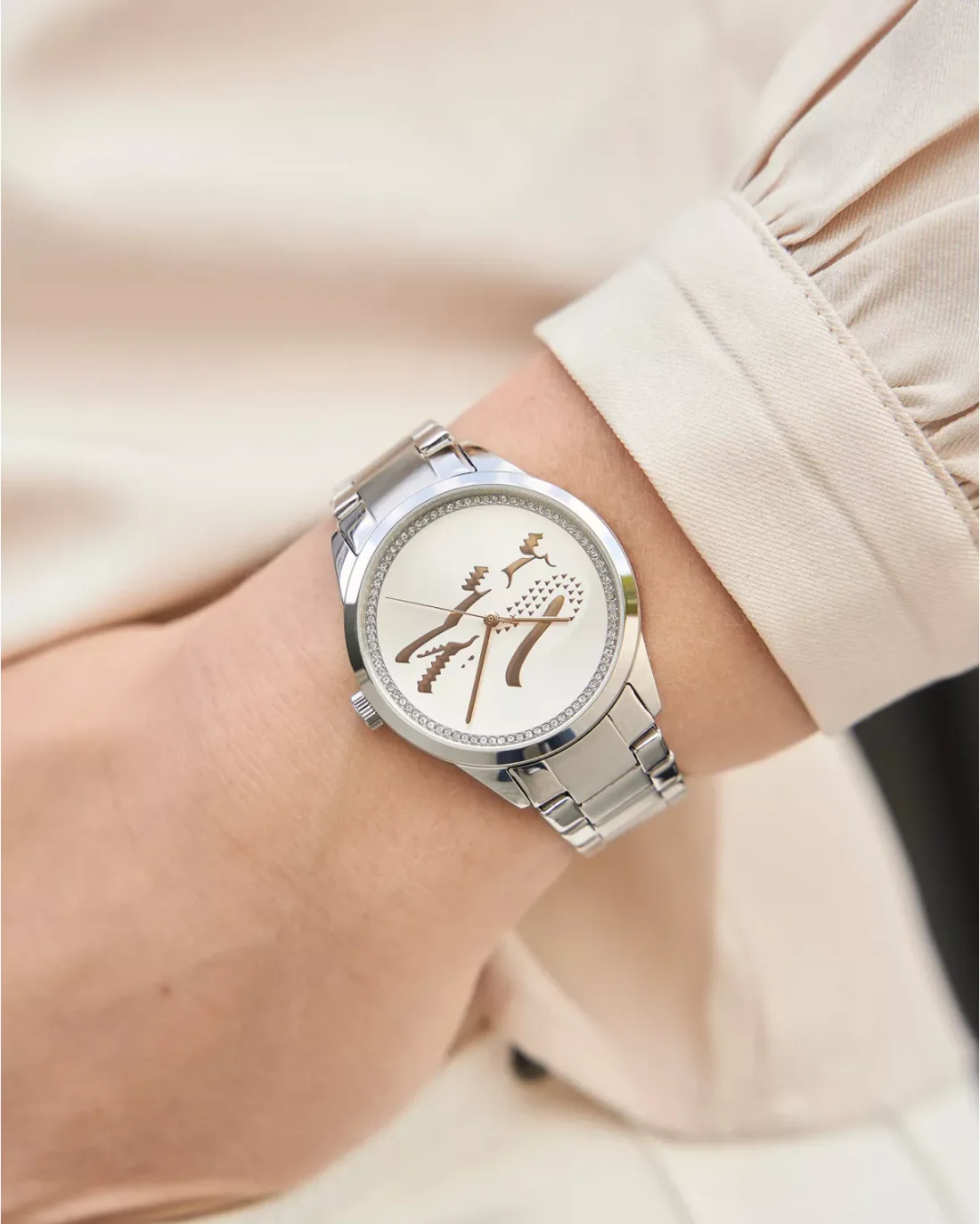 Montre Femme Lacoste Ladycroc 2001189 en Acier Argenté Cadran Strass vue 5