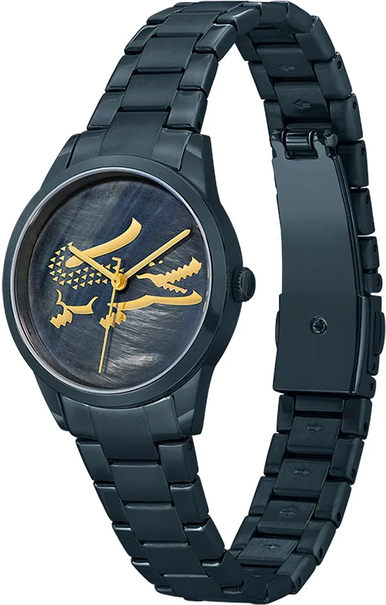 Montre Lacoste Ladycroc 2001215 pour Femme - Cadran et bracelet acier bleu nacré vue 2