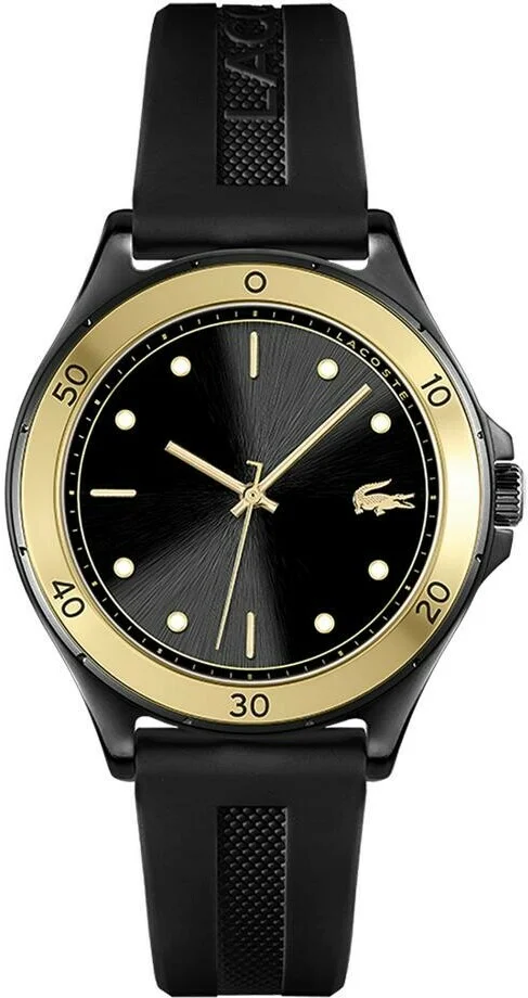 Montre Femme Lacoste Swing 2001223 Cadran Noir Bracelet Silicone Noir