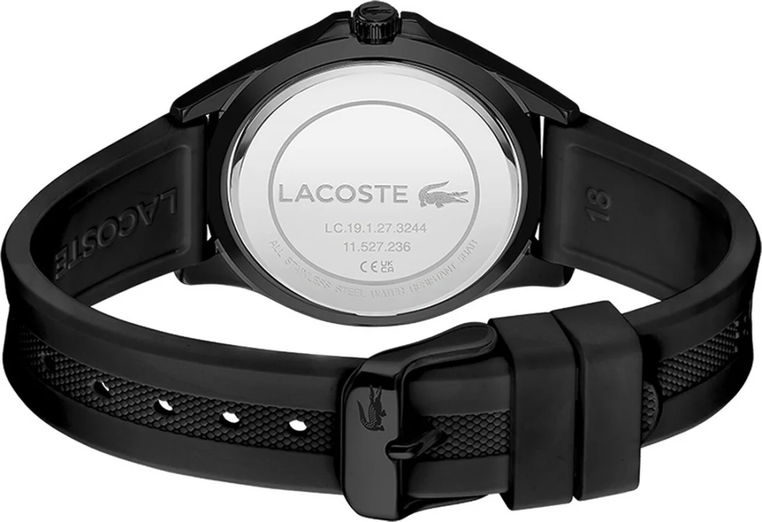 Montre Femme Lacoste Swing 2001223 Cadran Noir Bracelet Silicone Noir vue 3