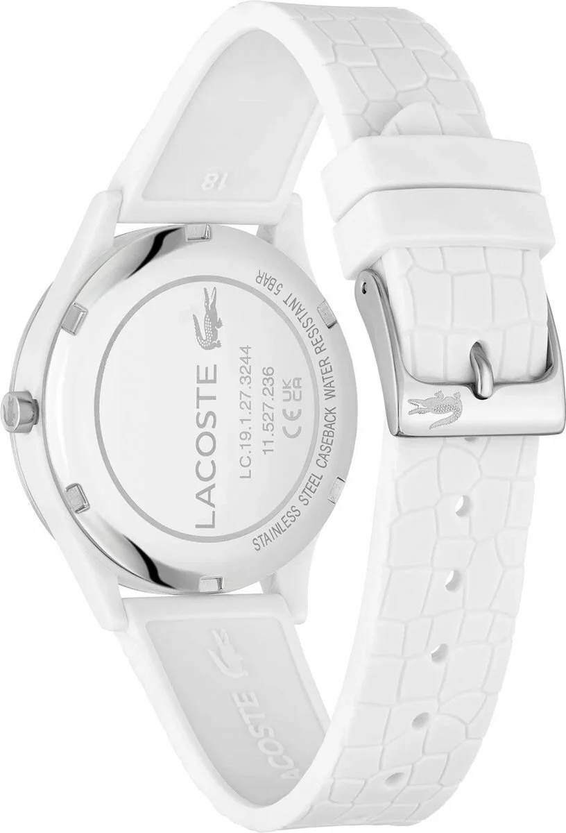 Montre Lacoste pour Femme Réf. 2001246 - Cadran et bracelet blanc silicone vue 3