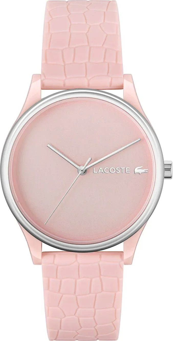 Montre Femme Lacoste Crocodelle 2001248 - Boîtier Bicolore, Cadran et Bracelet Silicone Rose