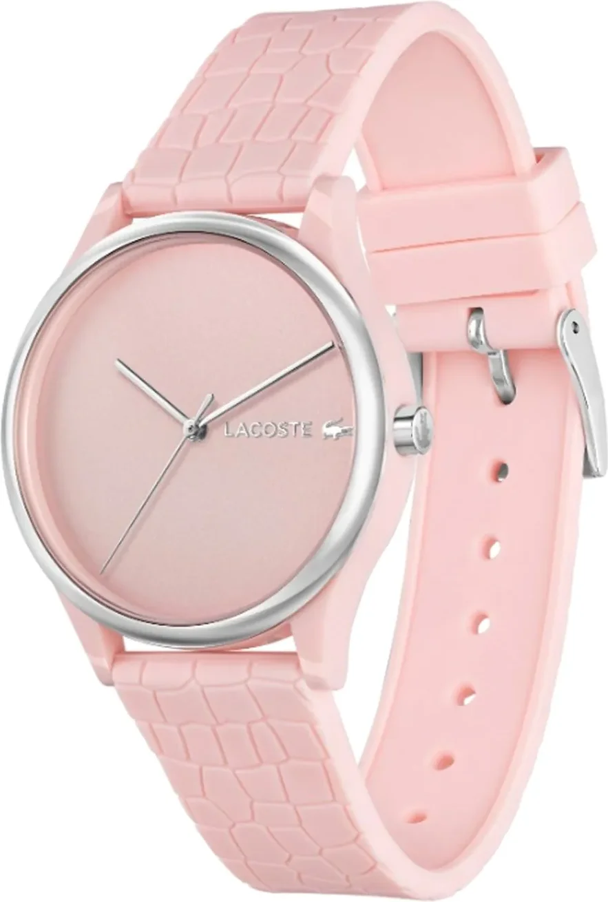 Montre Femme Lacoste Crocodelle 2001248 - Boîtier Bicolore, Cadran et Bracelet Silicone Rose vue 2
