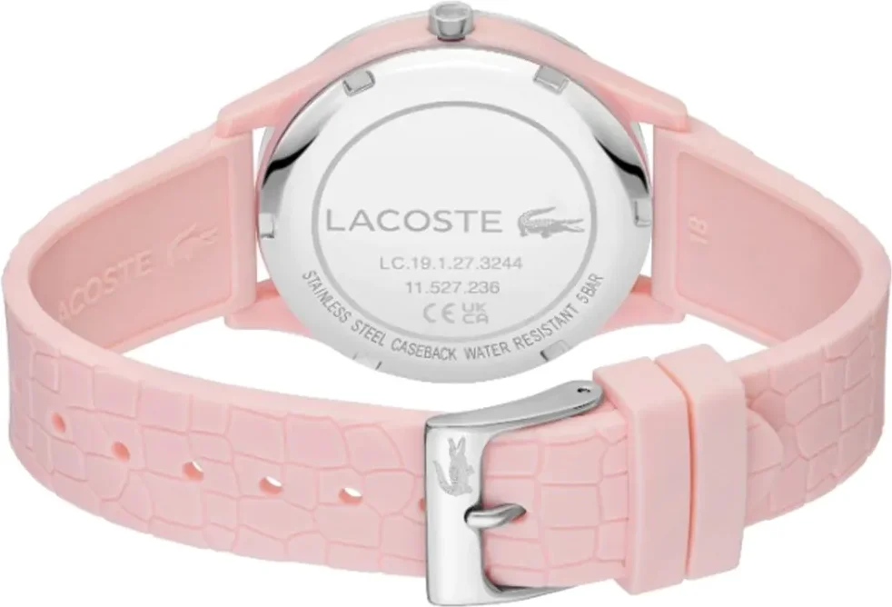 Montre Femme Lacoste Crocodelle 2001248 - Boîtier Bicolore, Cadran et Bracelet Silicone Rose vue 3