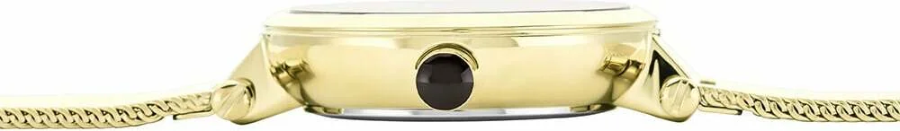 Montre Lacoste Orba 2001336 pour Femme - Boîtier et Bracelet Maille Milanaise Doré, Cadran Noir vue 3