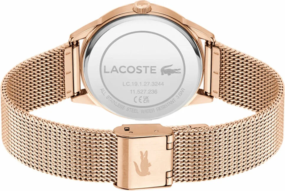 Montre Lacoste Gemala 2001344 pour Femme, Cadran et Bracelet Maille Milanaise Or Rose vue 2