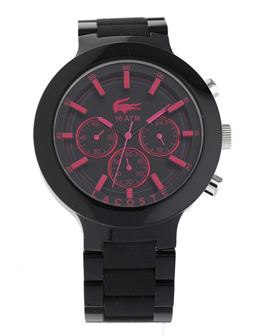 Montre Lacoste 2010771 Bornéo Noir pour Homme - Cadran 44mm