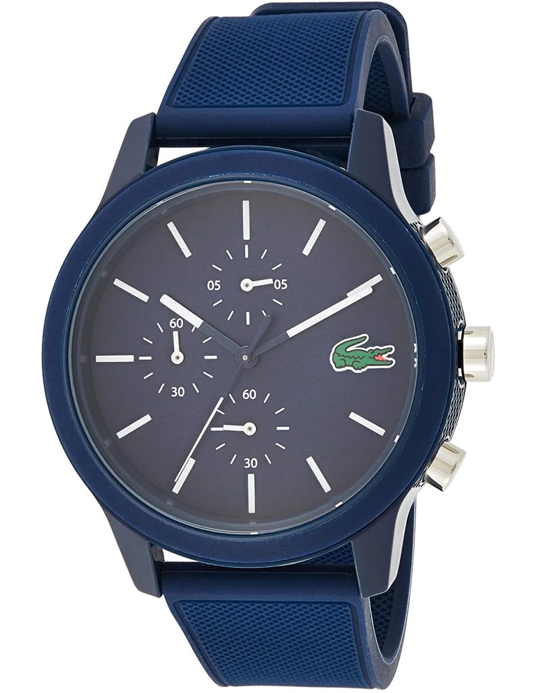 Montre Lacoste Homme 2010970 12.12 - Boîtier Résine et Bracelet Silicone Bleu Multifonctions vue 2