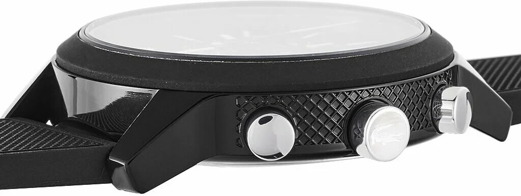 Montre Lacoste Homme Réf. 2010972 - Cadran Noir Multifonctions, Bracelet Silicone Noir vue 4