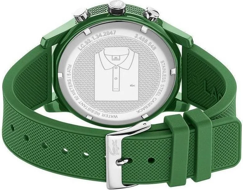 Montre Lacoste Homme 2010973 Cadran Vert Multifonctions Bracelet Silicone vue 3