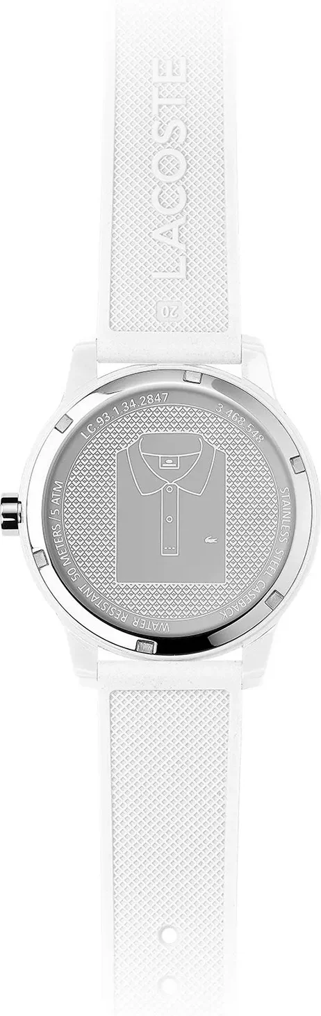 Montre Lacoste Homme 2010984 - Cadran et bracelet blanc en silicone vue 4