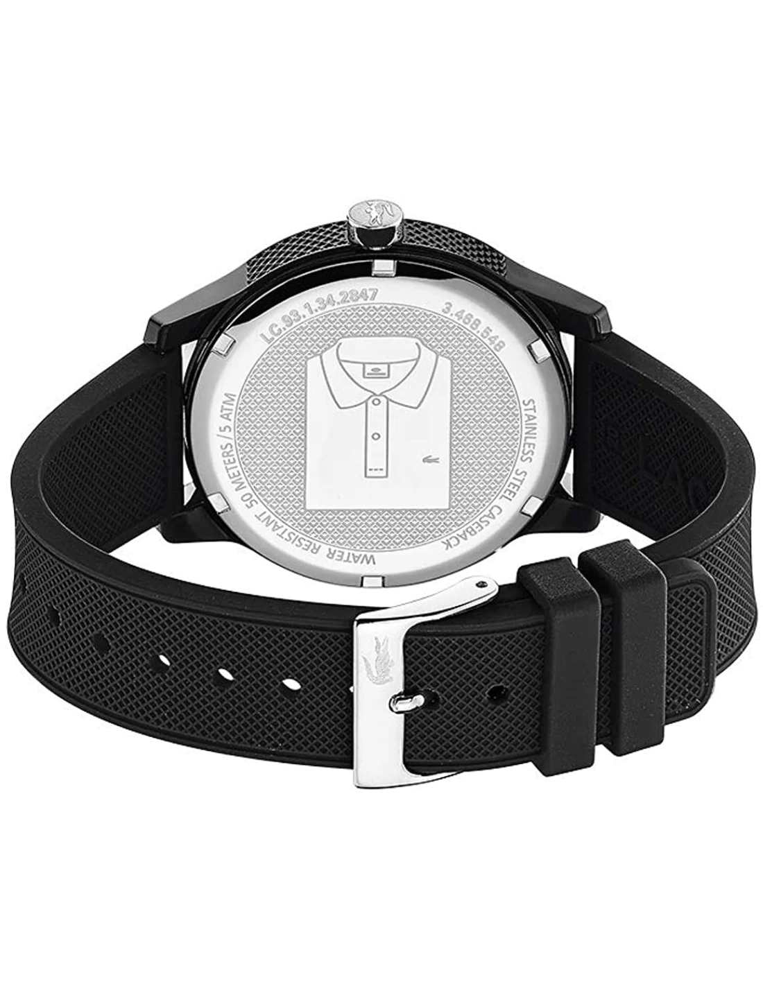 Montre Lacoste Homme 2010986 Cadran Noir Bracelet Silicone vue 2