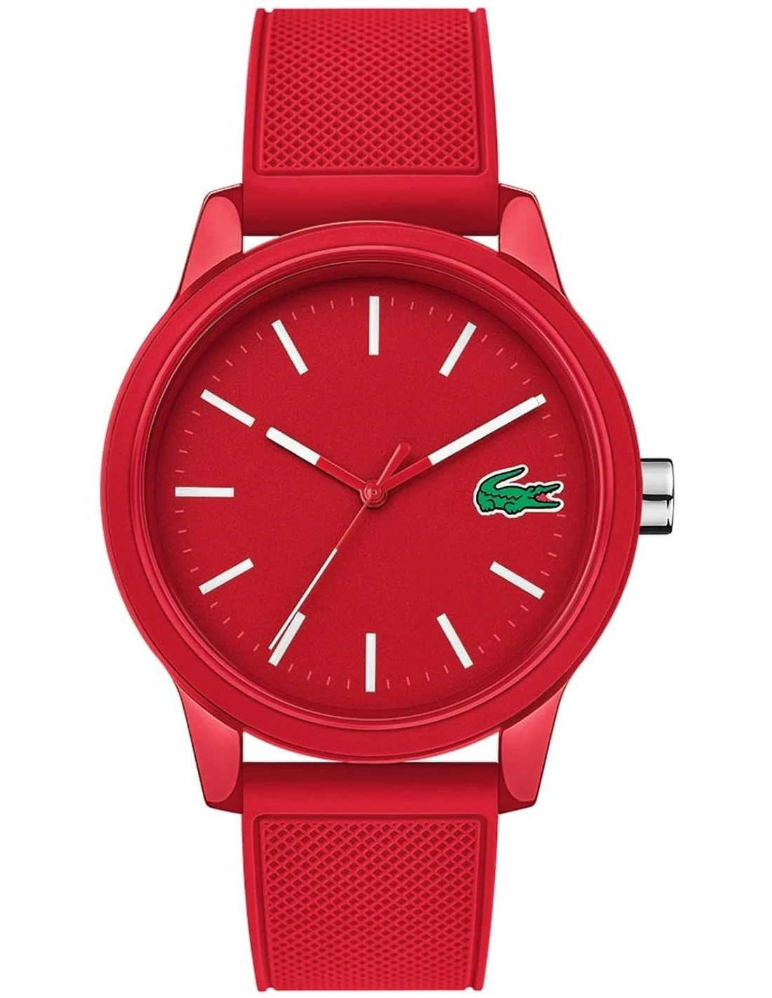 Montre Homme Lacoste 12.12 Réf. 2010988 Cadran et Bracelet Silicone Rouge