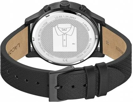 Montre Lacoste 2010997 Homme - Cadran Multifonctions Noir, Bracelet Cuir Noir vue 3