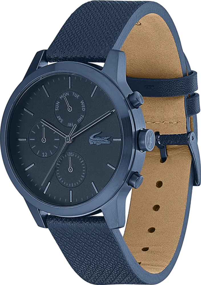Montre Homme Lacoste 2010998 - Boîtier Acier Bleu & Bracelet Cuir vue 2