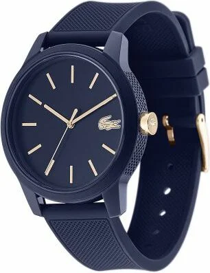 Montre Lacoste 12.12 Homme Réf. 2011011 Cadran et Bracelet Bleu Silicone vue 2