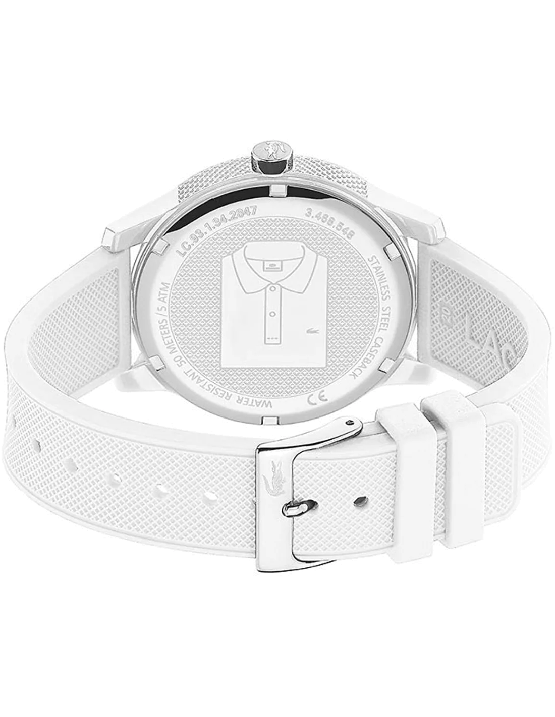 Montre Lacoste Homme 2011039 - Cadran et Bracelet Silicone Blanc - 42mm vue 2
