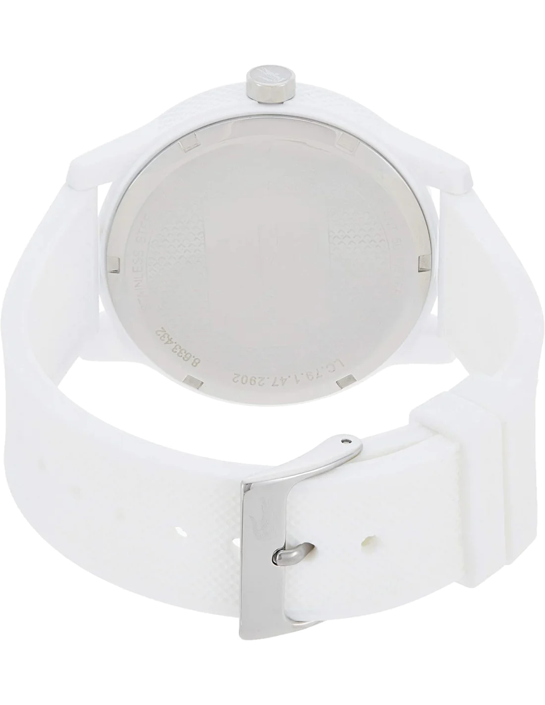 Montre Lacoste Homme 2011039 - Cadran et Bracelet Silicone Blanc - 42mm vue 4