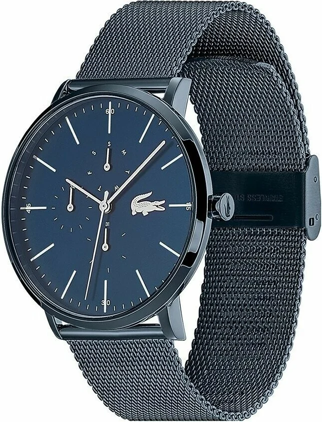 Montre Homme Lacoste 2011058 Moon Acier Bleu Maille Milanaise vue 2