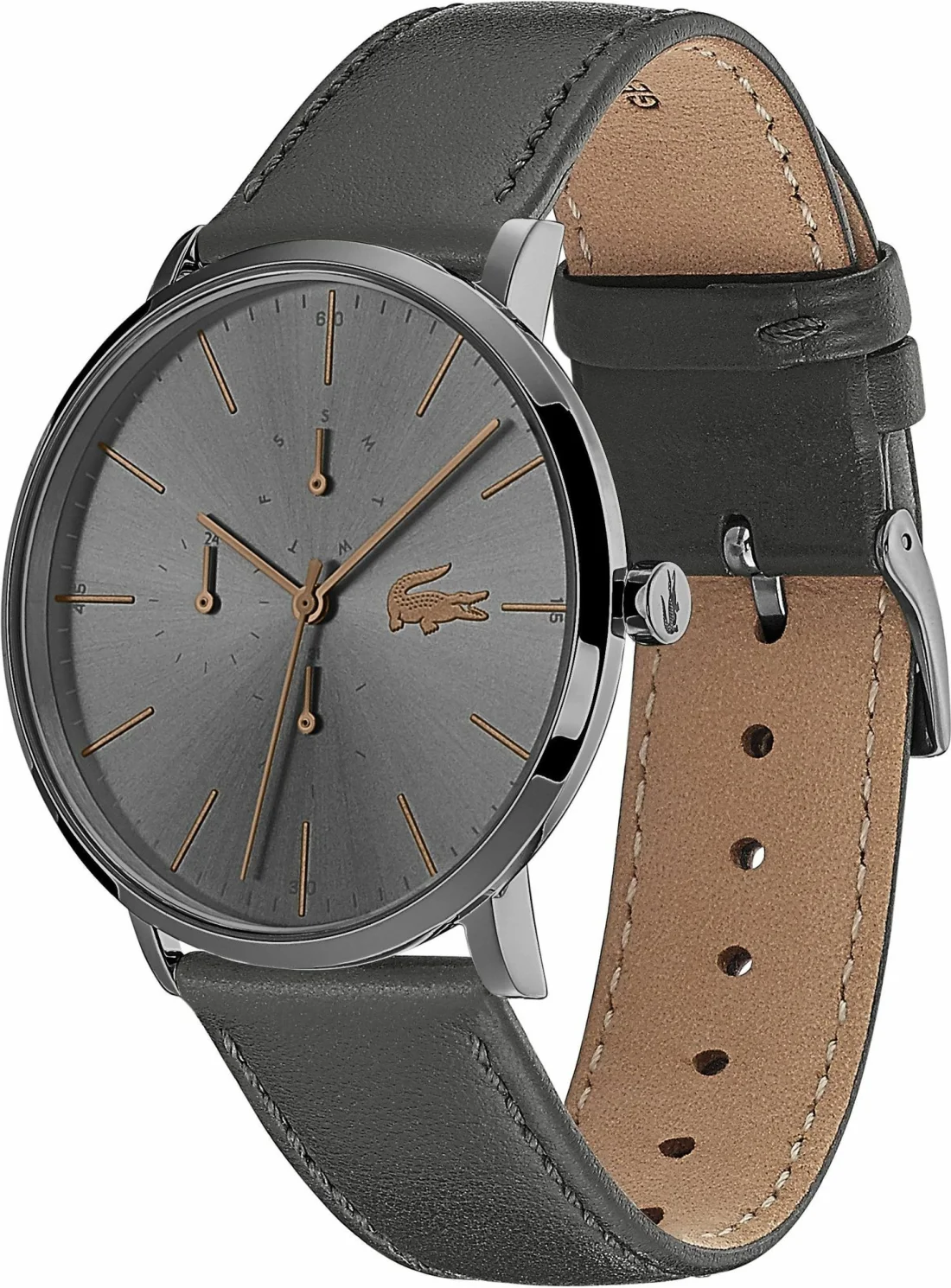 Montre Lacoste Homme 2011059 - Cadran Multifonctions Gris, Bracelet Cuir vue 2
