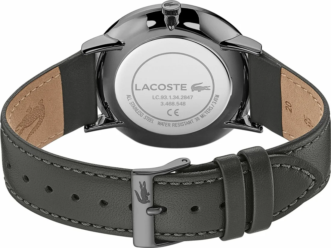 Montre Lacoste Homme 2011059 - Cadran Multifonctions Gris, Bracelet Cuir vue 3