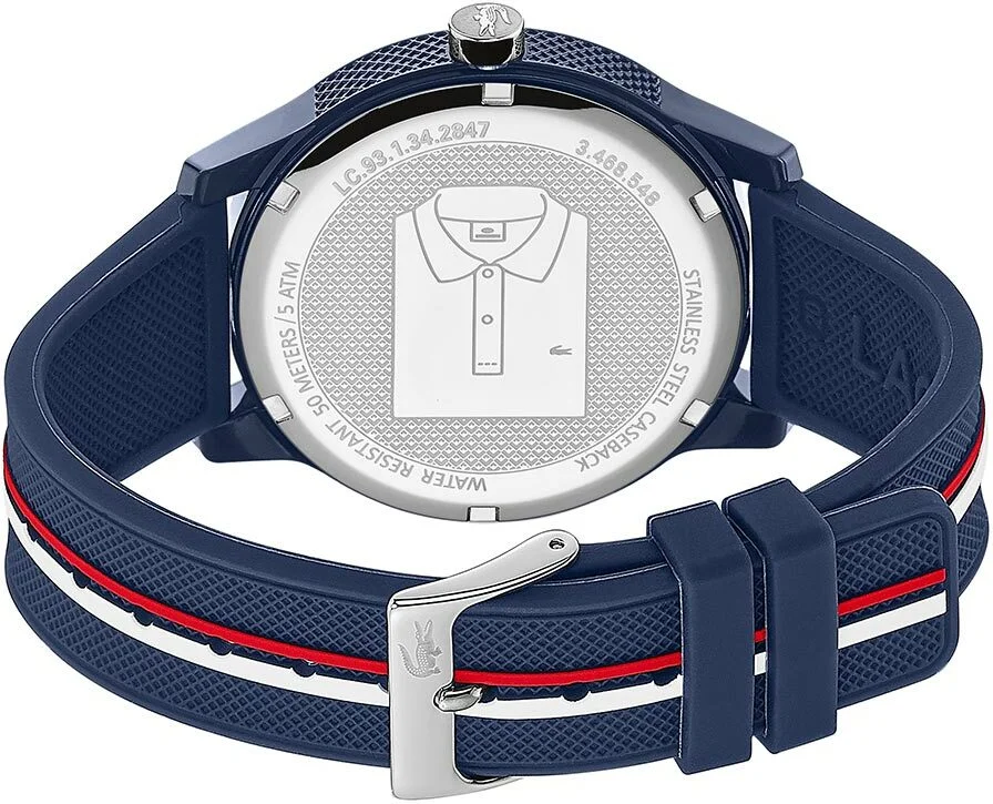 Montre Homme Lacoste 12.12 Référence 2011070 - Boîtier et Bracelet Bleu vue 4