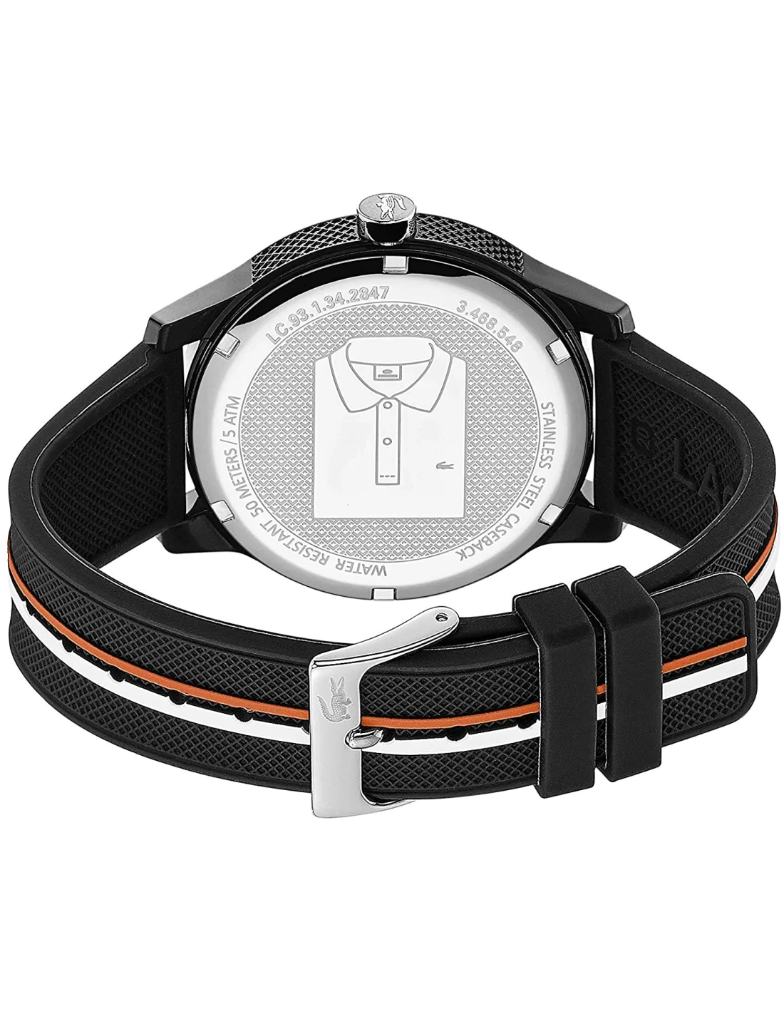 Montre Homme Lacoste 2011071 - Boîtier et Bracelet Noir Silicone vue 2