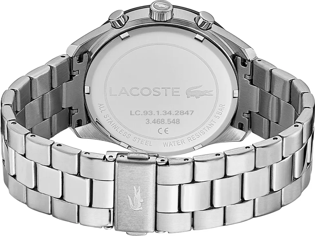 Montre Homme Lacoste Boston 2011079 - Boîtier bicolore, bracelet acier, cadran noir multifonctions vue 3