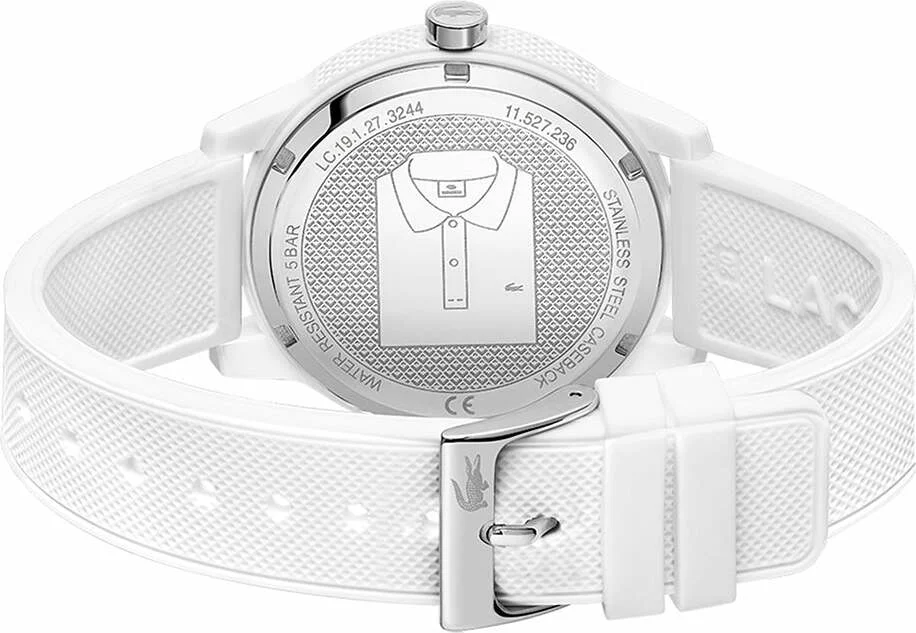 Montre Lacoste Homme 2011130 - Cadran Bicolore, Boîtier et Bracelet Silicone Blanc vue 4