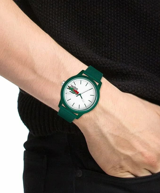 Montre Homme Lacoste 2011135 - Cadran Blanc, Bracelet Silicone Vert vue 4