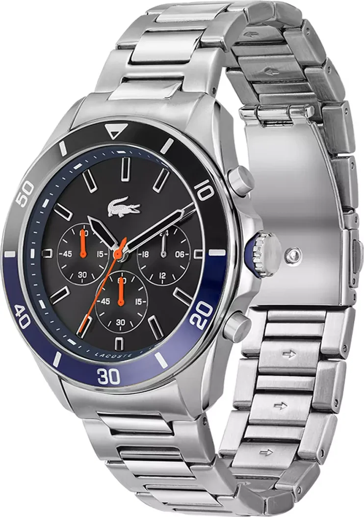 Montre Homme Lacoste 2011155 Acier Argenté Cadran Multifonctions Noir vue 2