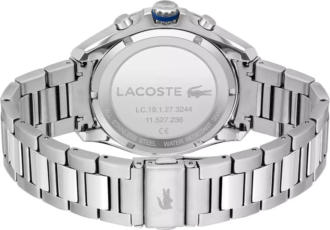 Montre Homme Lacoste 2011155 Acier Argenté Cadran Multifonctions Noir vue 3
