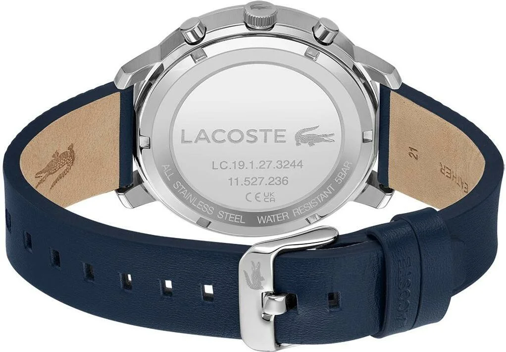 Montre Homme Lacoste Replay 2011176 - Cadran et Bracelet Cuir Bleu vue 3